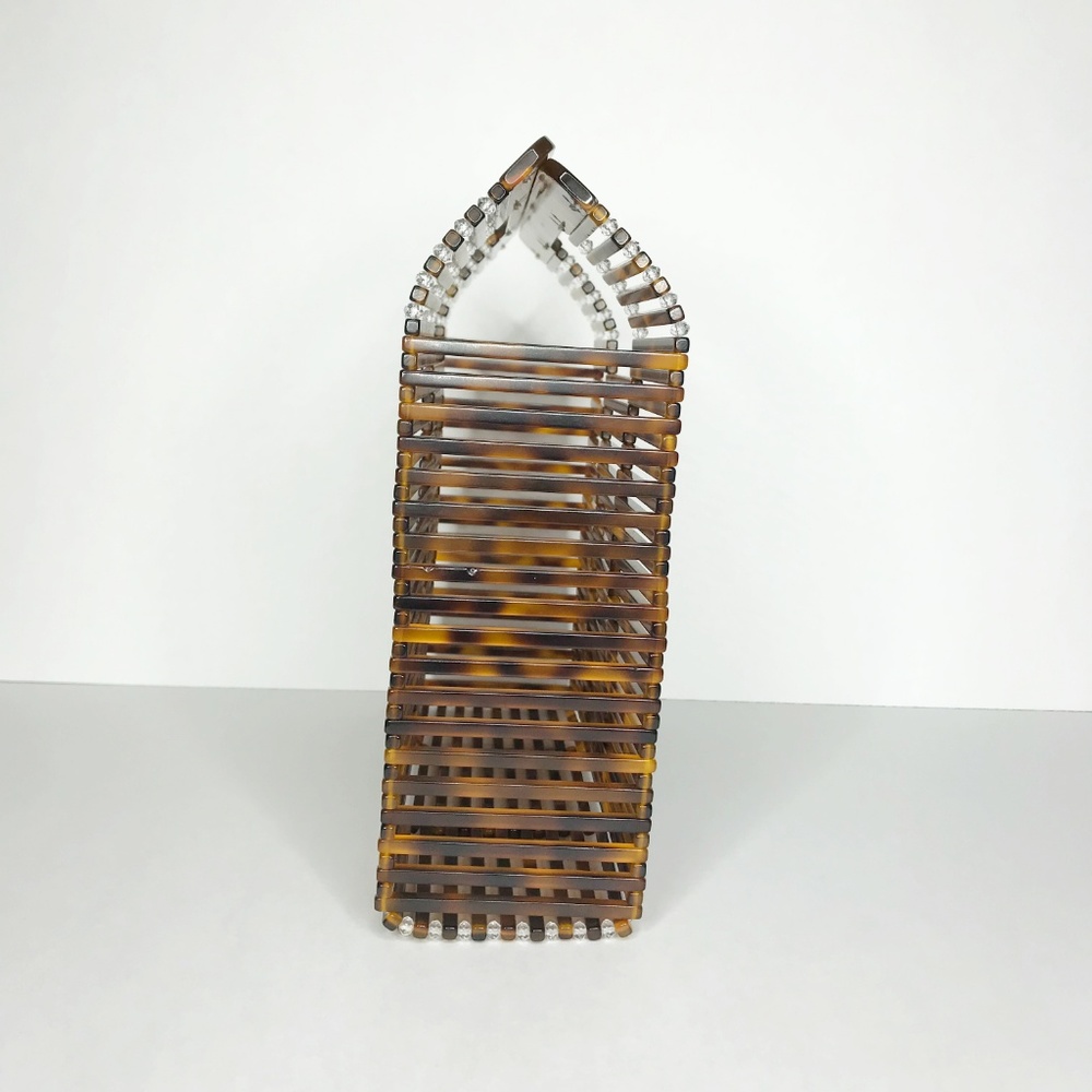 Acrylic Square Handbag in Tortoise - Picture 2 of 8